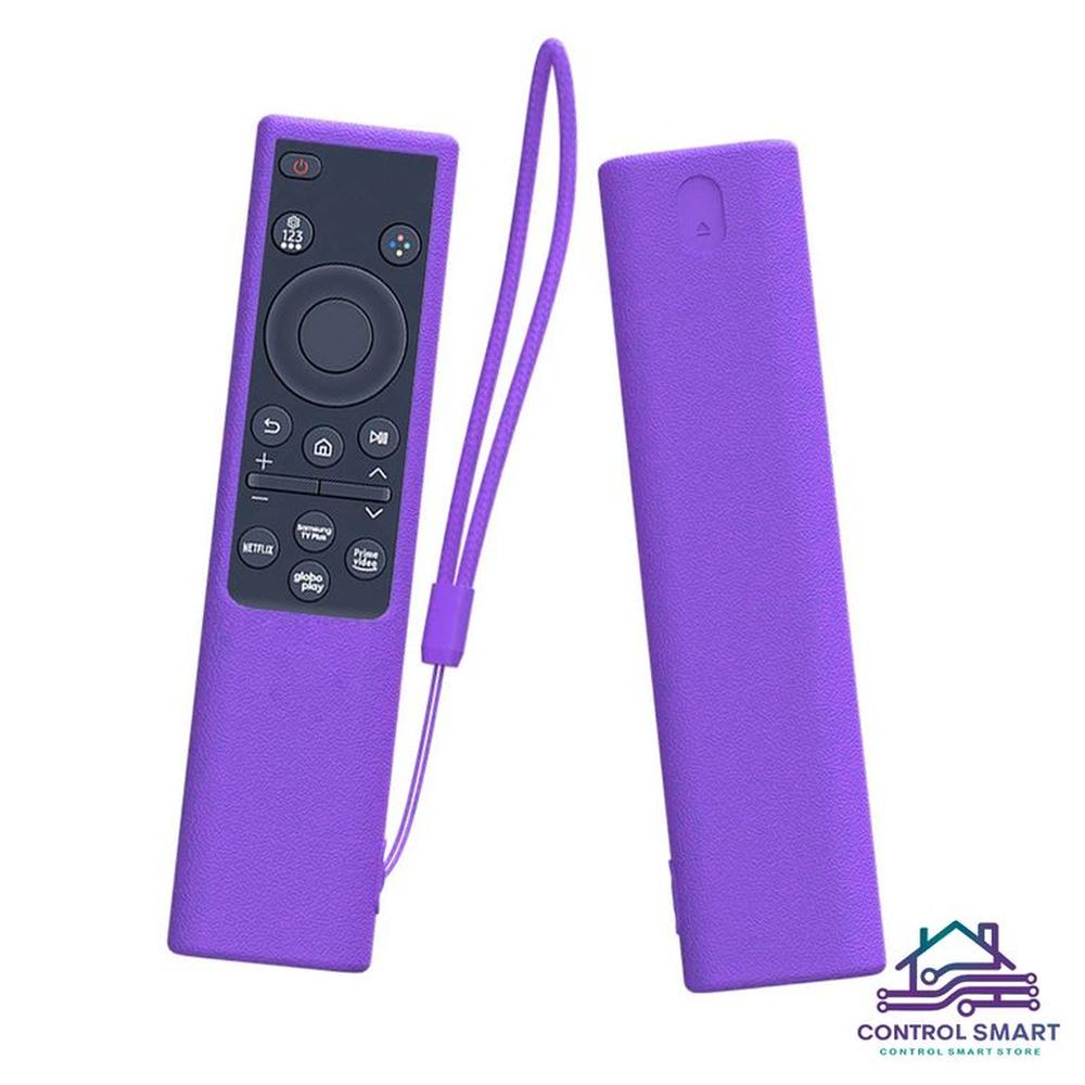 Funda Protector Para Control Samsung Qled Planito Morado