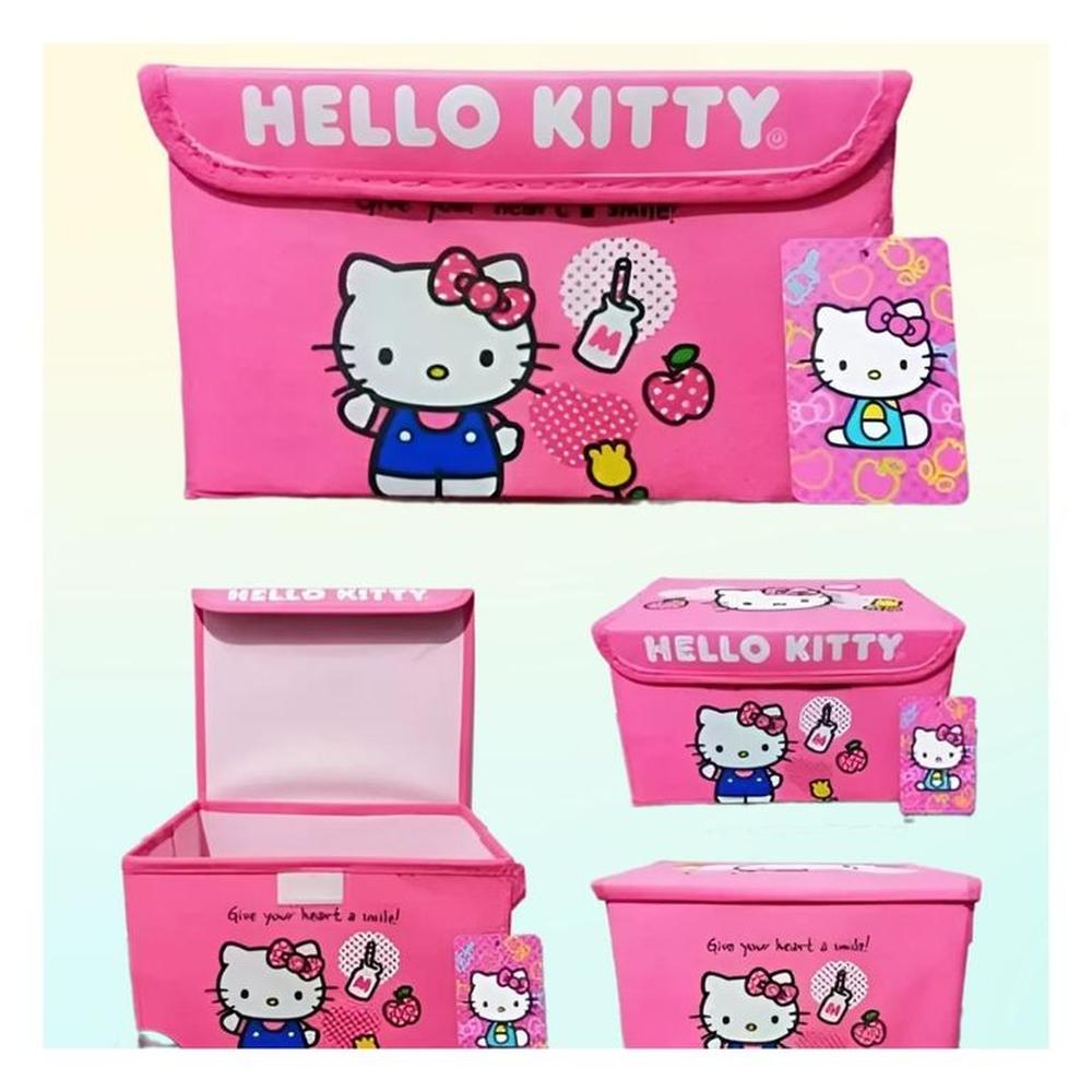 Caja Organizadora Plegable Hello-Kitty Rosada Para Niñas