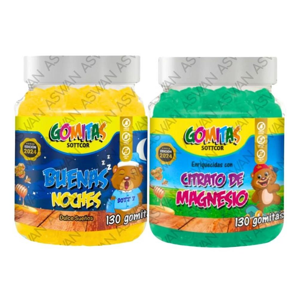 PACK NIÑOS DE BUENAS NOCHES & CITRATO DE MAGNESIO 130 GOMITAS - SOTTCOR