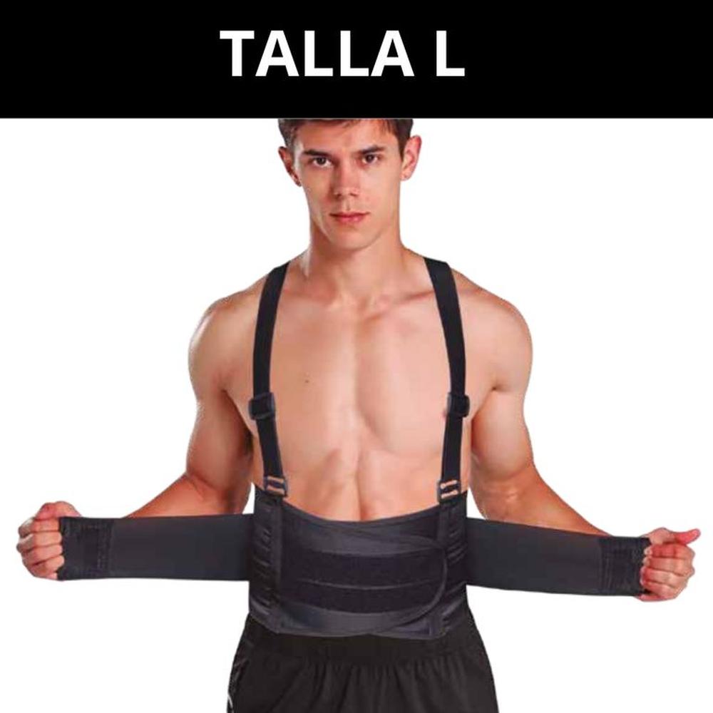 Faja Lumbar Corta Negro L MAXSPORTS