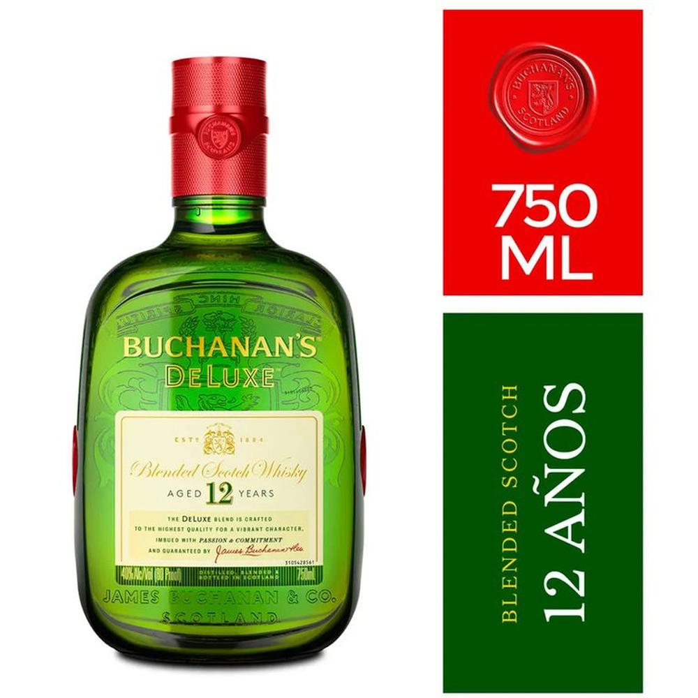 Whisky BUCHANANS DeLuxe 12 años Botella 750ml