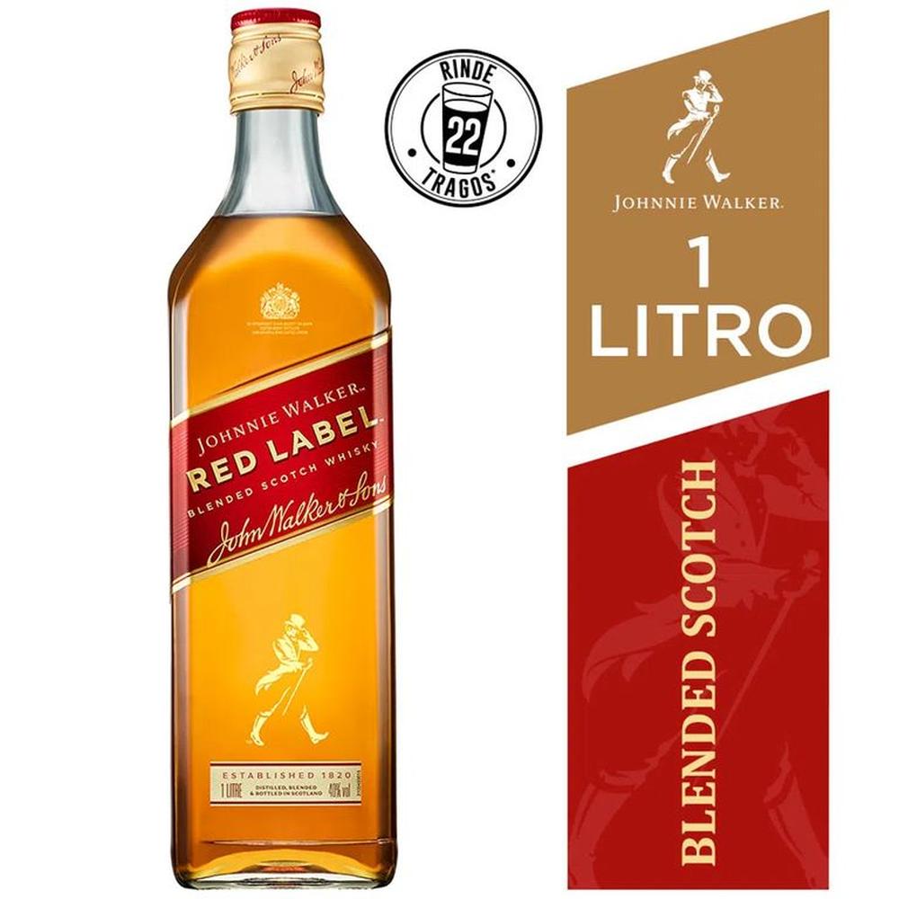 Whisky Johnnie Walker Red Label Botella 1 L