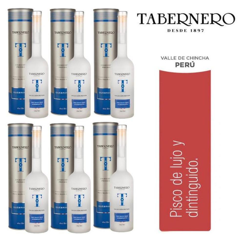 Pisco Tabernero Mosto verde Quebranta 500ml - 6 UND