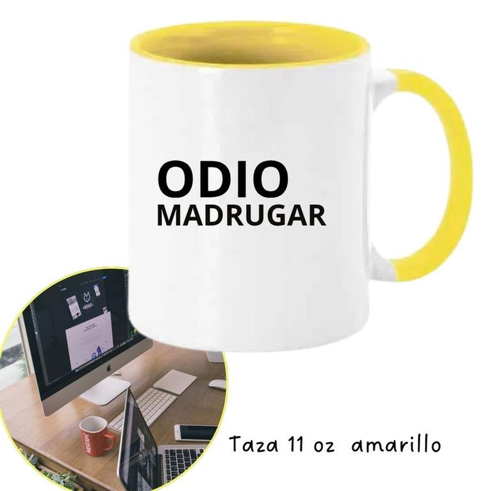 Taza mug 11 onzas frases sarcasmo - Odio madrugar