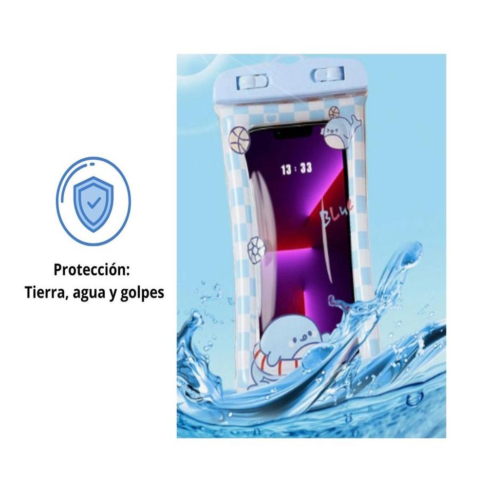Funda celular protector impermeable acuática kawaii - niños