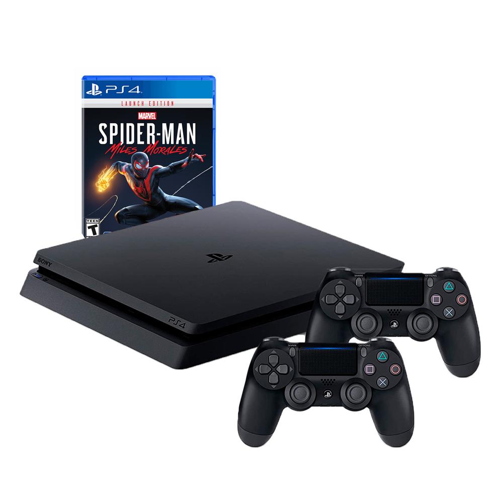 Consola PS4 SLIM 1tb y 2 Mandos + Spiderman Morales  - Reacondicionada
