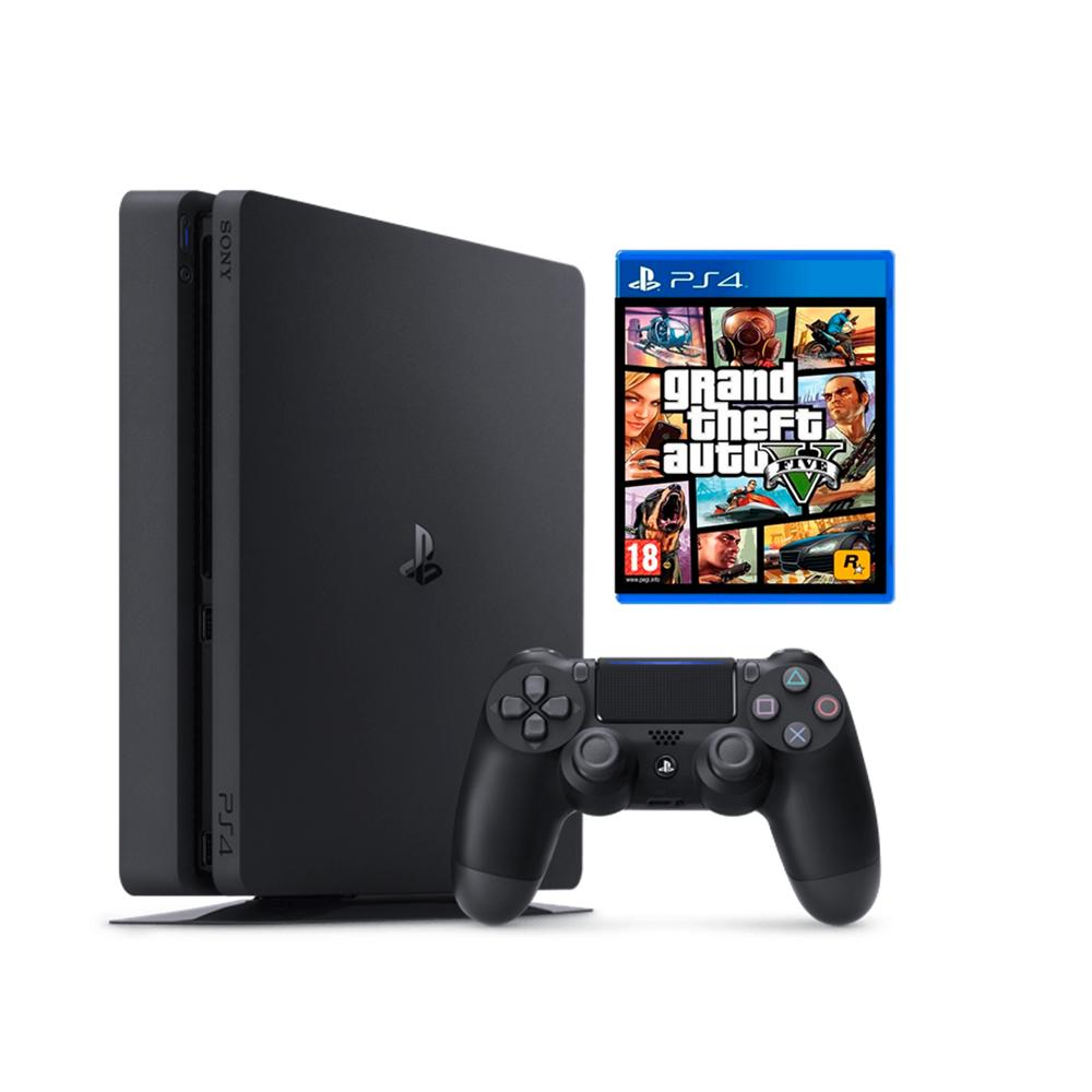 Consola PS4 SLIM 1tb + GTA5 - Reacondicionada