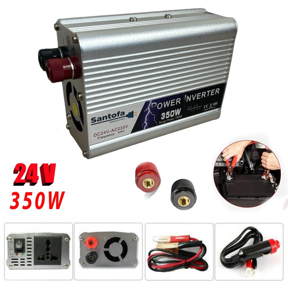 Inversor de Corriente para Auto de 24v a 220v Usb 350w SANTOFA