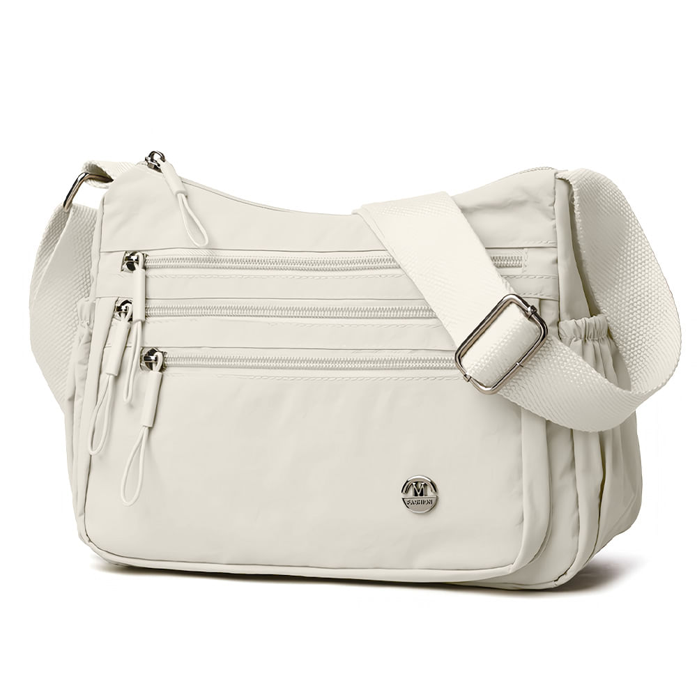 Morral para Mujer con Correa Ajustable Y Múltiples Bolsillos Beige BP3