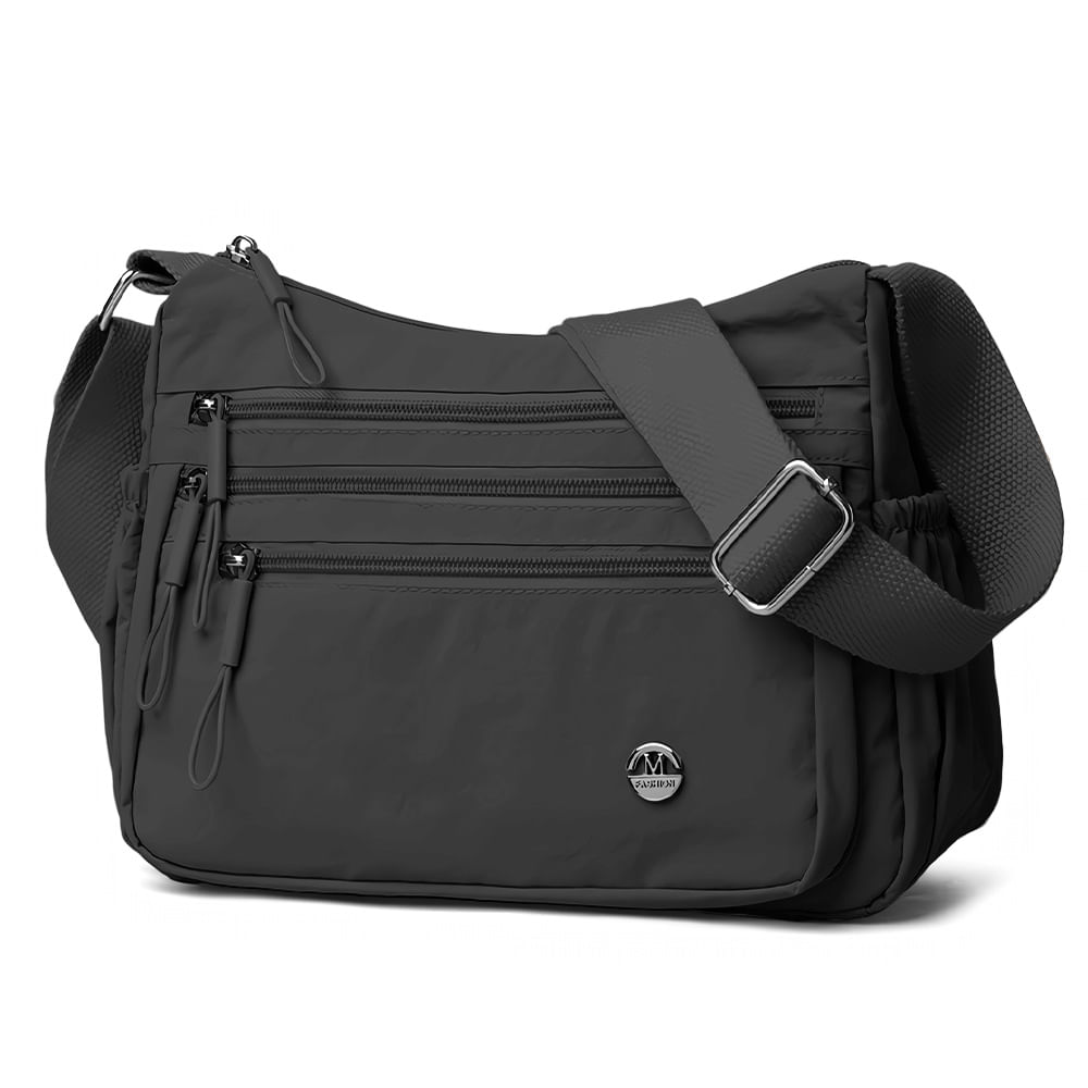 Morral para Mujer con Correa Ajustable Y Múltiples Bolsillos Negro BP3