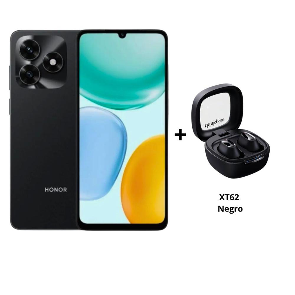 Celular Honor X5c 4gb 128gb, 50mp Negro + Lenovo Xt62 Negro