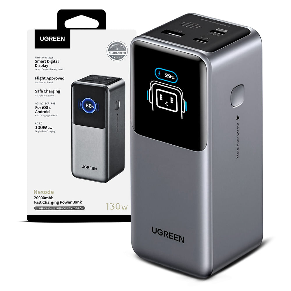 Power Bank Ugreen 130w 20000 Mah Premium Para Macbook Laptop