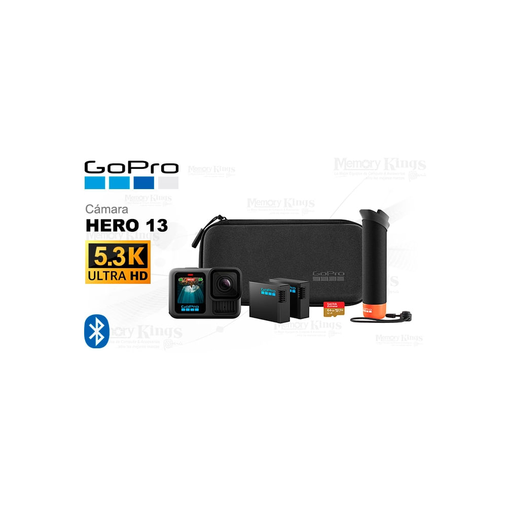 Cámara GoPro Hero 13 Black Bundle: Captura tus Aventuras con Accesorios Incluidos