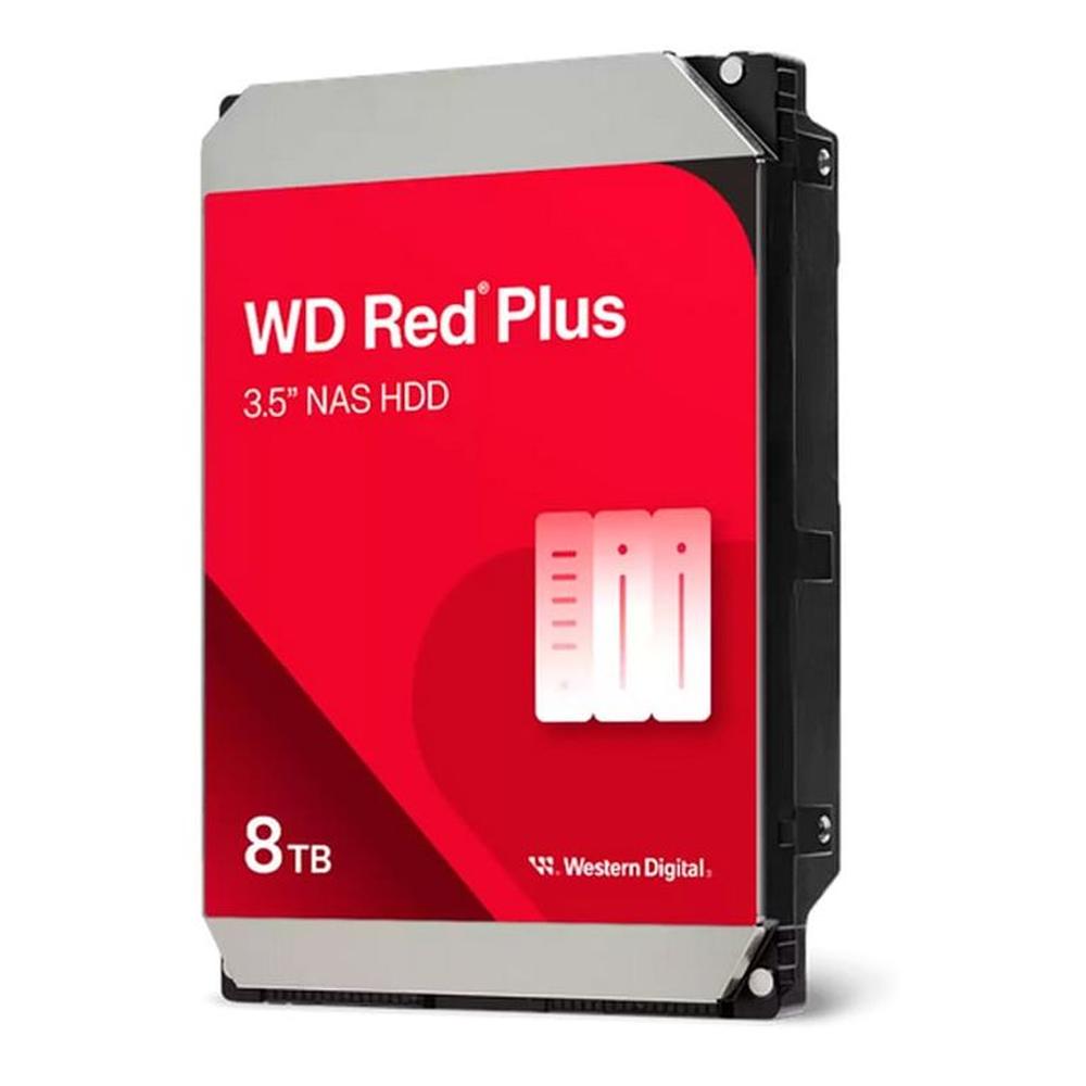 Disco Duro Western Digital Red Plus NAS 8TB SATA 6Gb/s 3.5"" 256MB Caché - Ideal para Almacenamiento