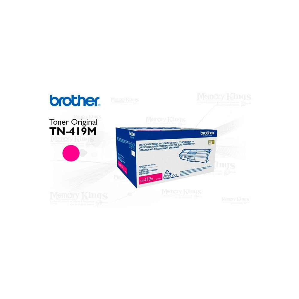 Toner Brother TN-419M Magenta de alta capacidad – 9000 páginas para impresoras láser