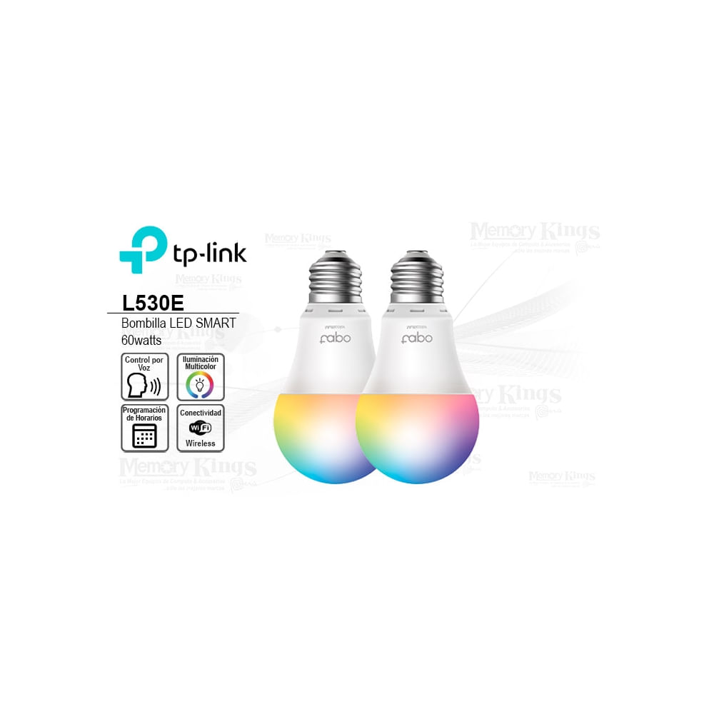Bombilla LED Smart TP-Link L530E Wi-Fi RGB 2 Pack - Controla tu luz desde el móvil, 16 millones de