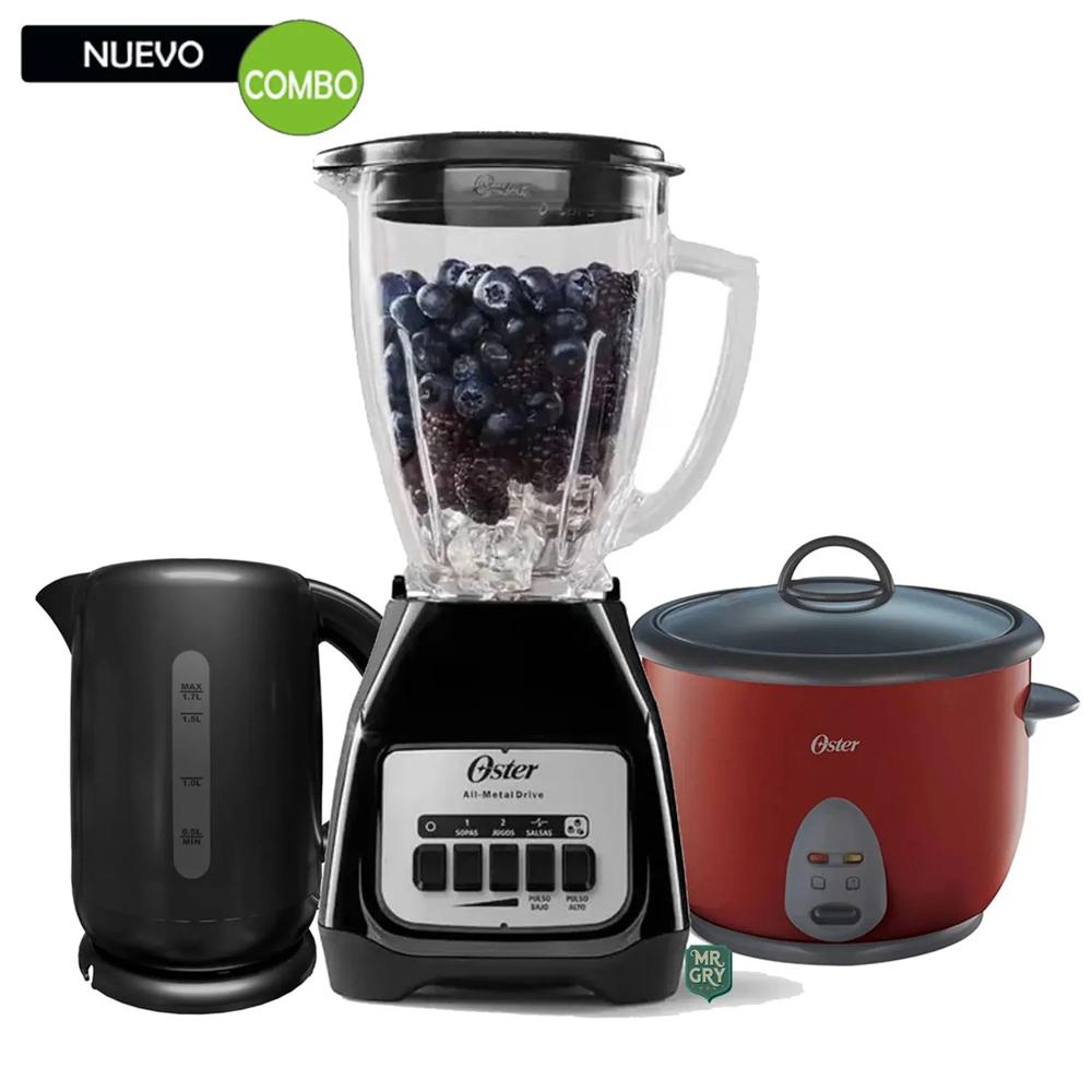 Tricombo Oster licuadora BLSTKAG-BPB +Olla +Hervidor