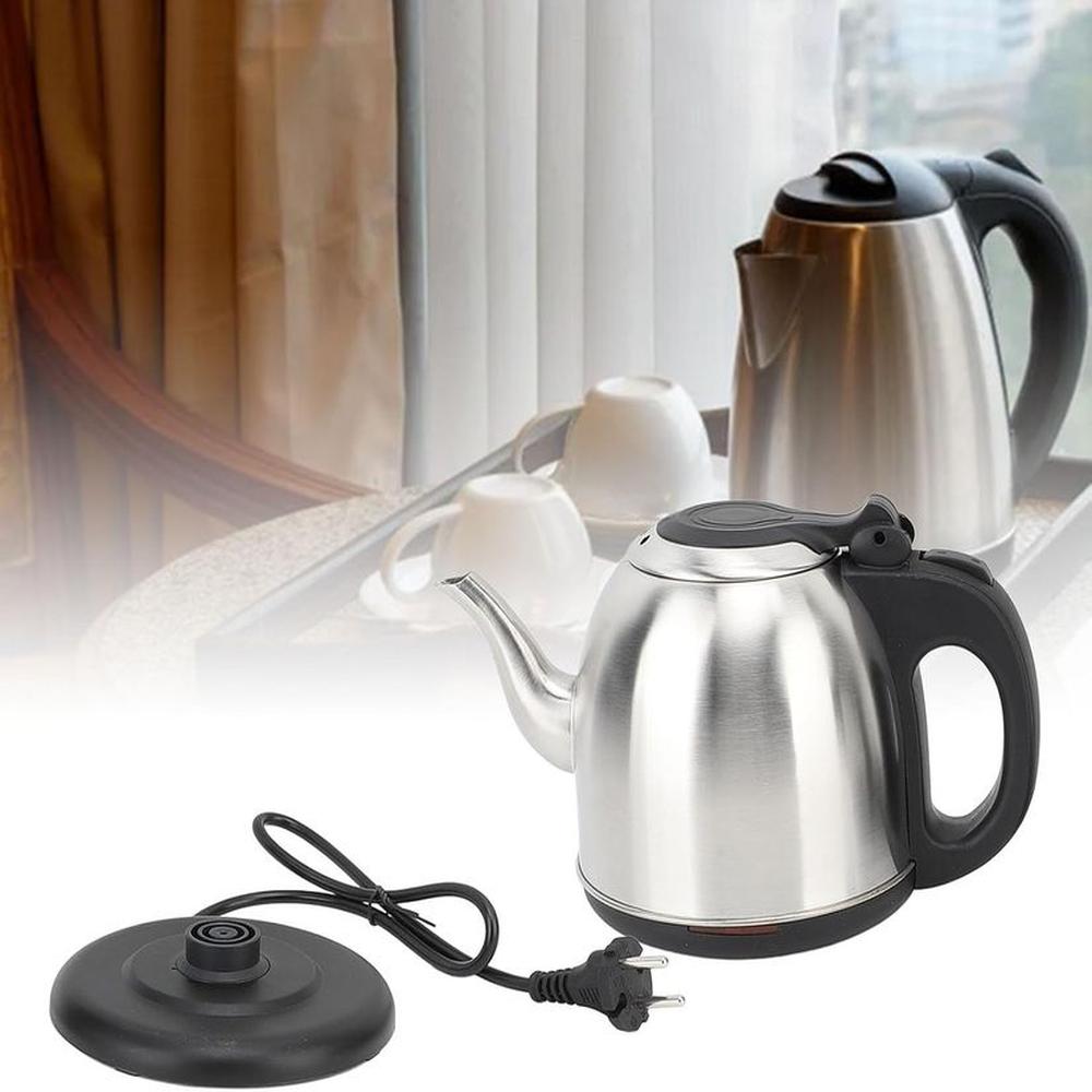 Hervidor De Agua Eléctrico 1200mL 1350W Retro De Acero Inoxidable