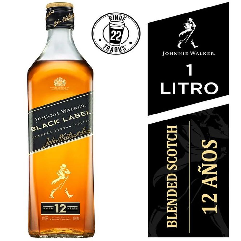 Whisky JOHNNIE WALKER BLACK LABEL 1L