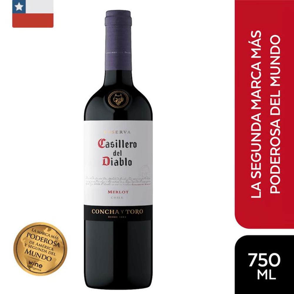 Vino Casillero del Diablo Merlot 750ml