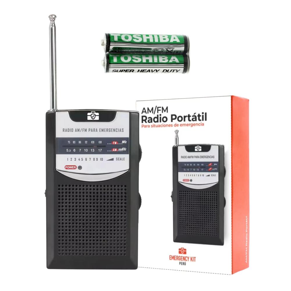 Radio portatil AM FM Emergency Kit a Pilas