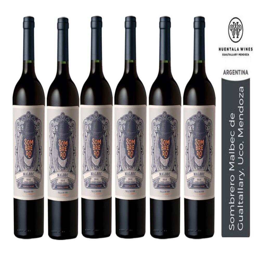 Vino Sombrero Malbec 750ml - 6 UND