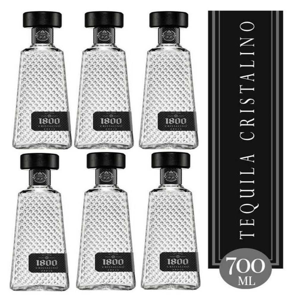 TEQUILA 1800 CRISTALINO 700 ML - 6 UND