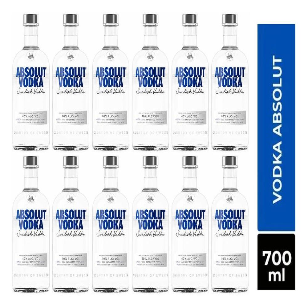 VODKA Absolut Blue 700ML - 12 UND