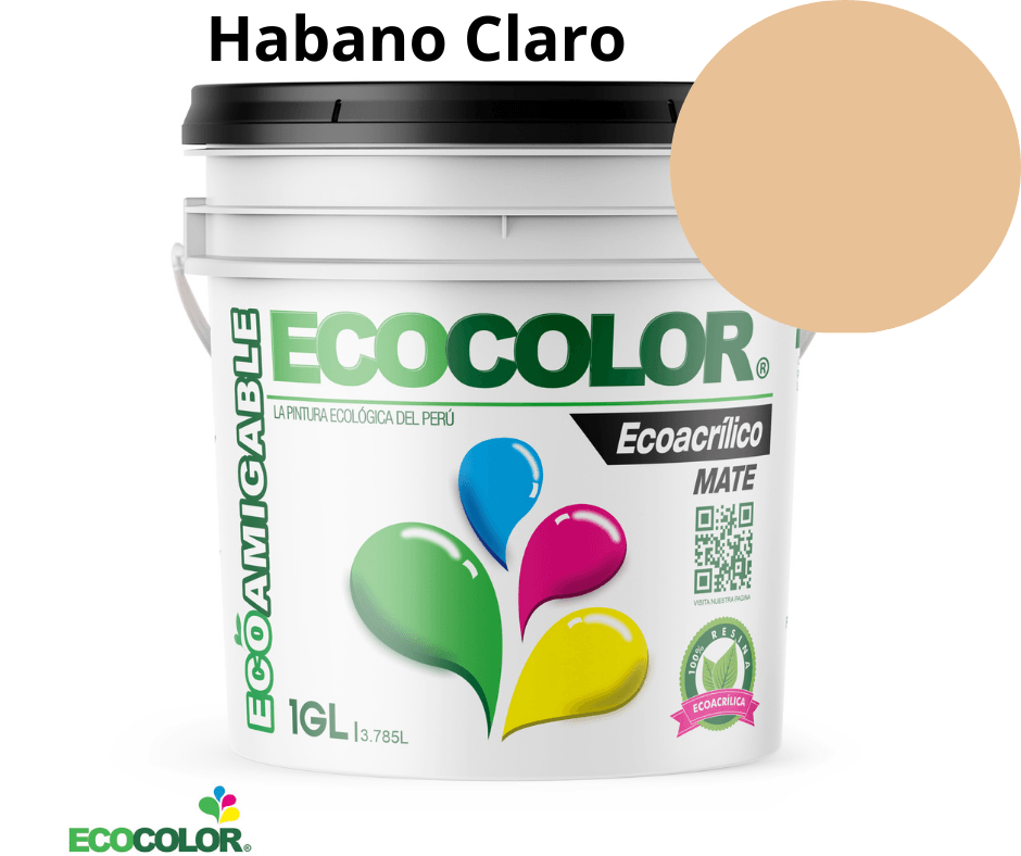 Pintura Ecológica ECOACRILICO MATE 1 Galón Habano Claro