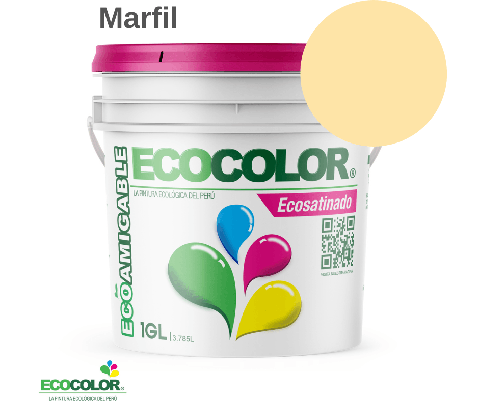 Pintura Ecológica ECOSATINADO 1 Galón Marfil