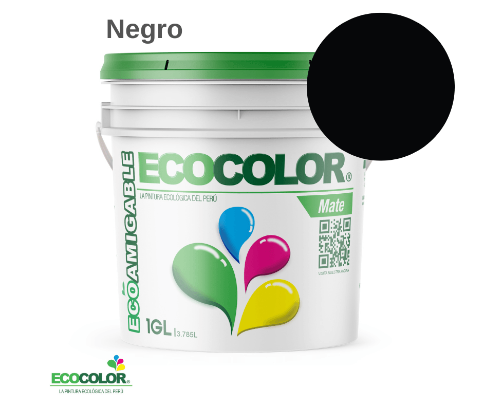 Pintura Ecológica MATE 1 Galón Negro