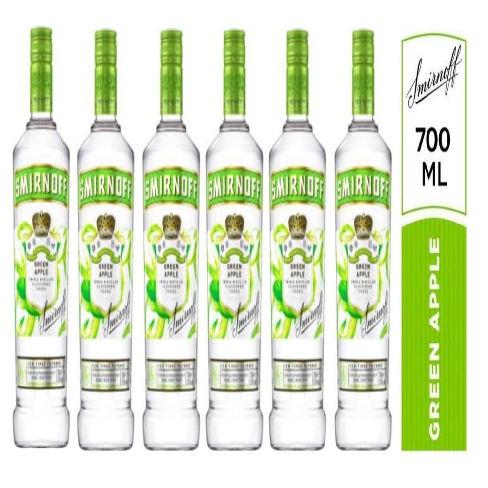 VODKA SMIRNOFF APPLE 700ML - 6 UND