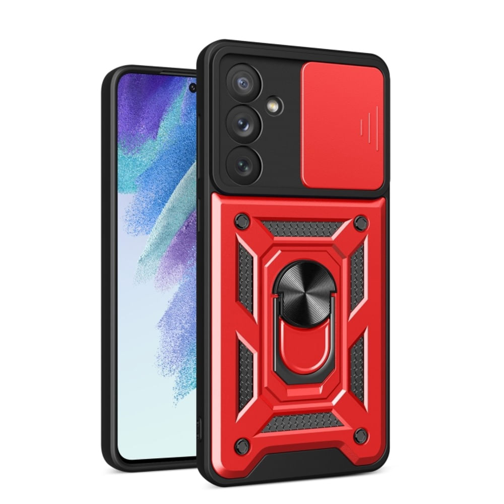 Funda Case para Samsung A54 con protector de camara Rojo Resistente ante Caídas y Golpes