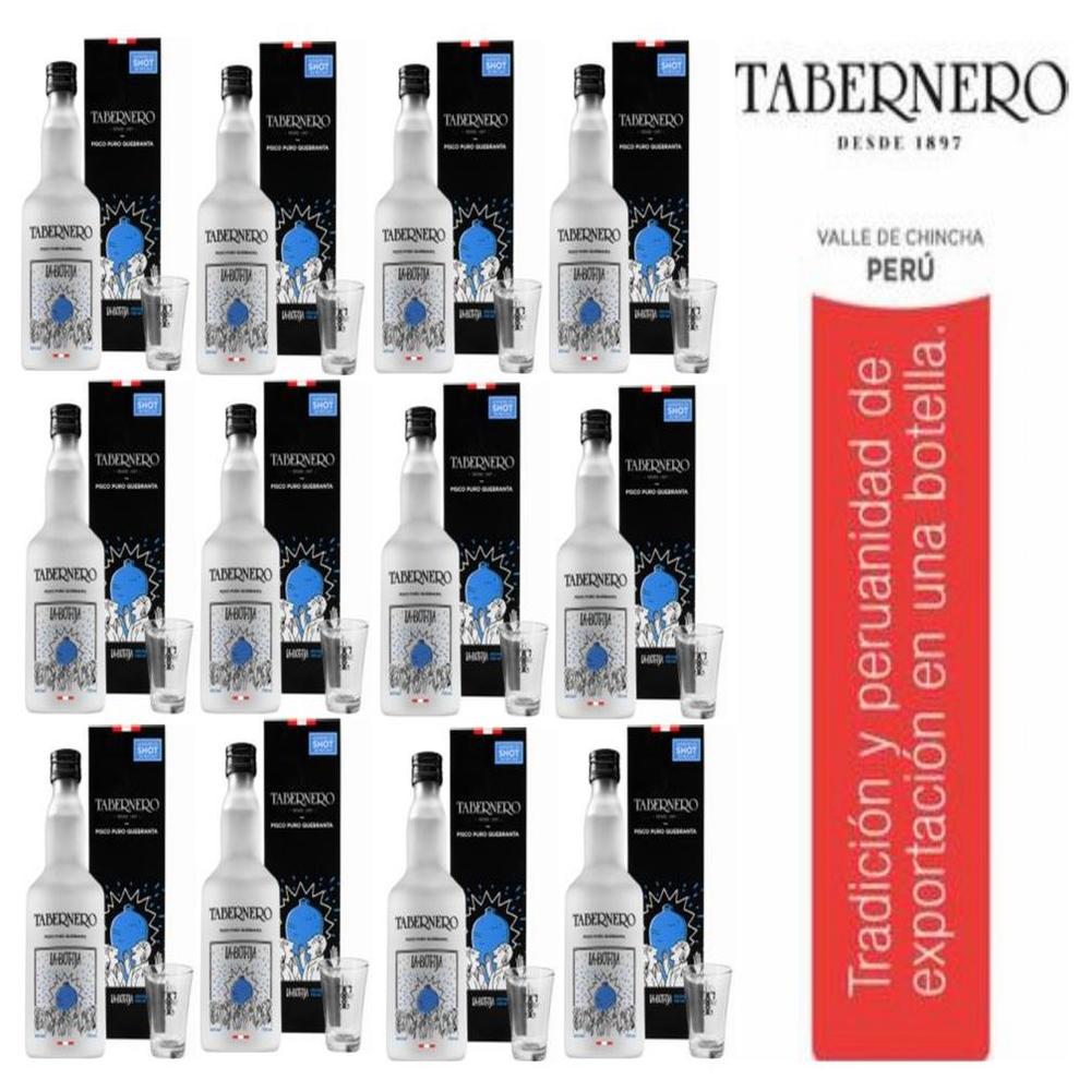 Pisco Tabernero La Botija Quebranta 700ml + Shot - 12 UND