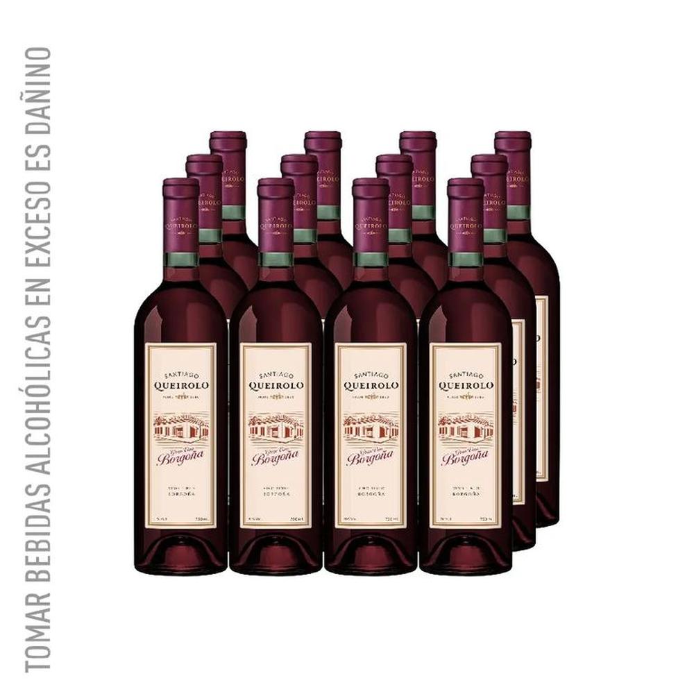Vino Tinto SANTIAGO QUEIROLO Borgoña Semiseco 750ml - 12 UND