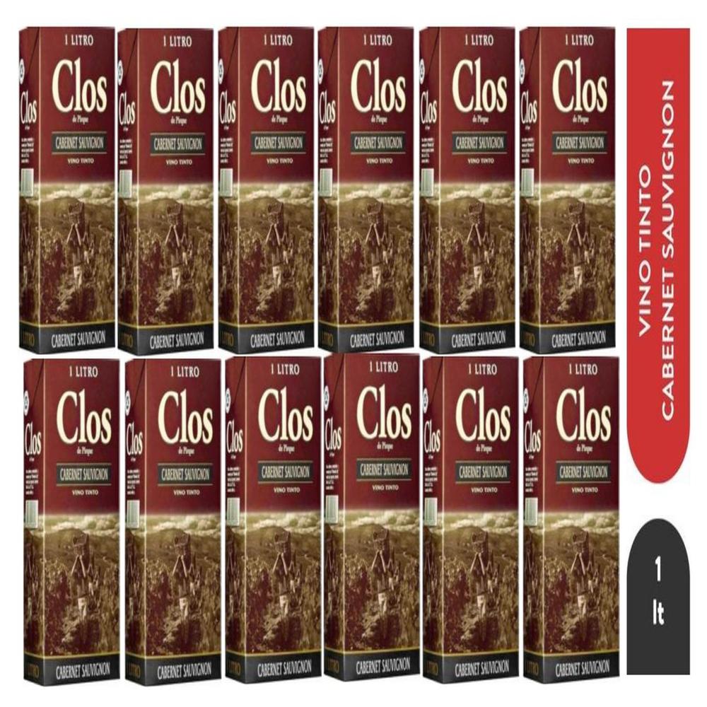 Vino Tinto Clos De Pirque Cabernet Sauvignon 1L - 12 UND