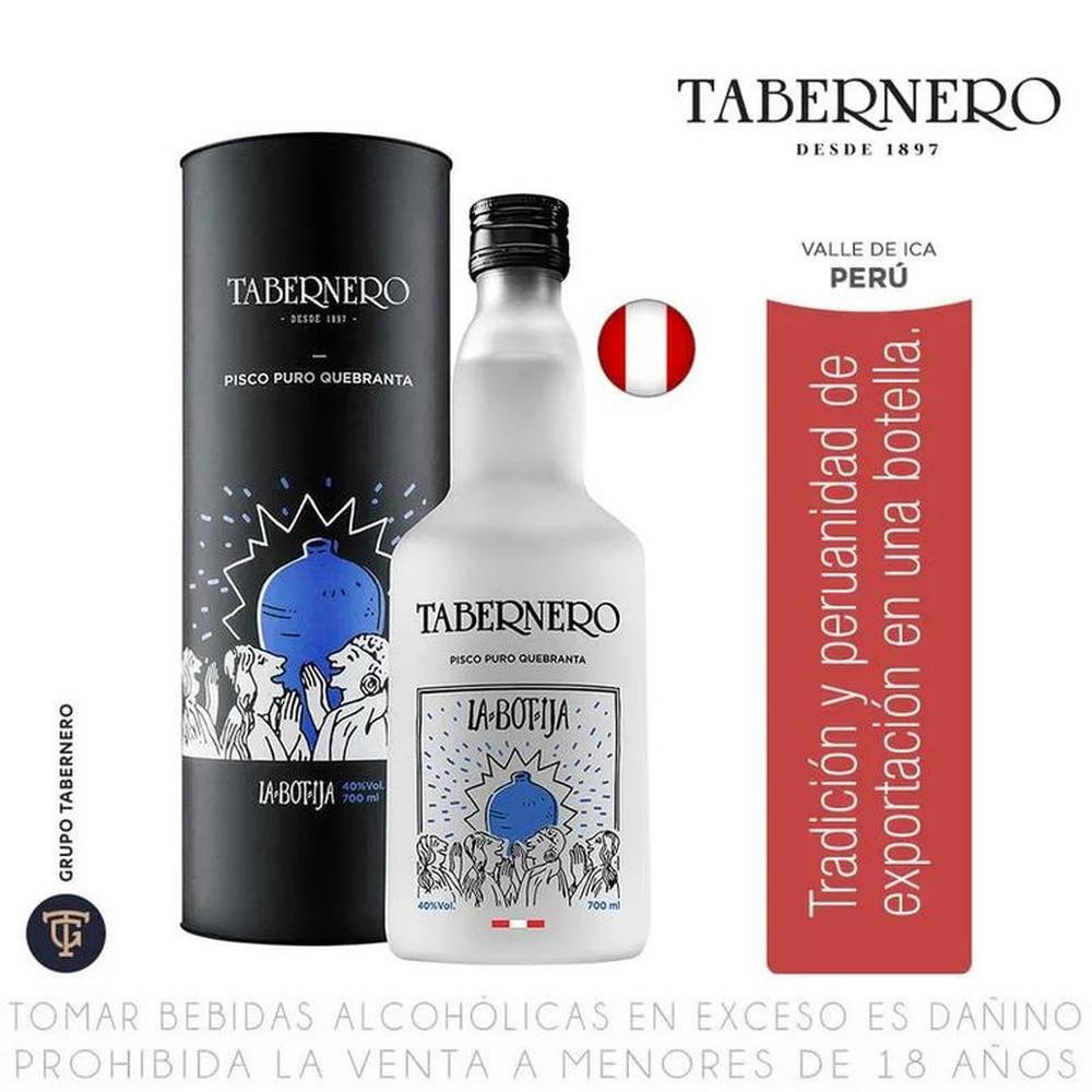 Pisco Tabernero La Botija Quebranta 700ml