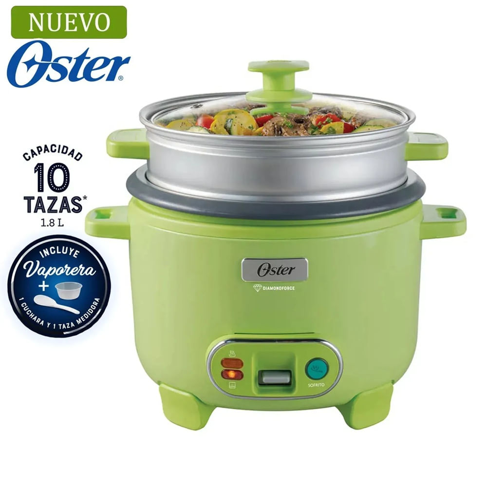 Olla Arrocera Sofrito Vaporera Diamondforce Oster CKSTRC10DFGRN 1.8 Lts Verde