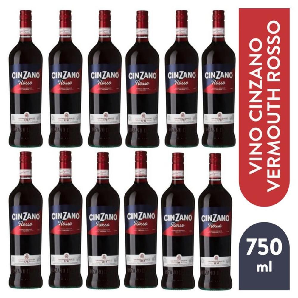 Vermouth CINZANO Rosso Botella 750ml - 12 UND
