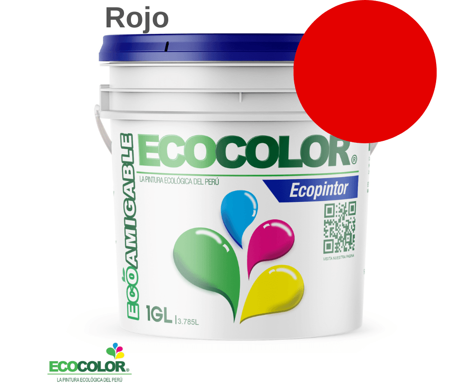 Pintura Ecológica ECOPINTOR 1 Galón Rojo