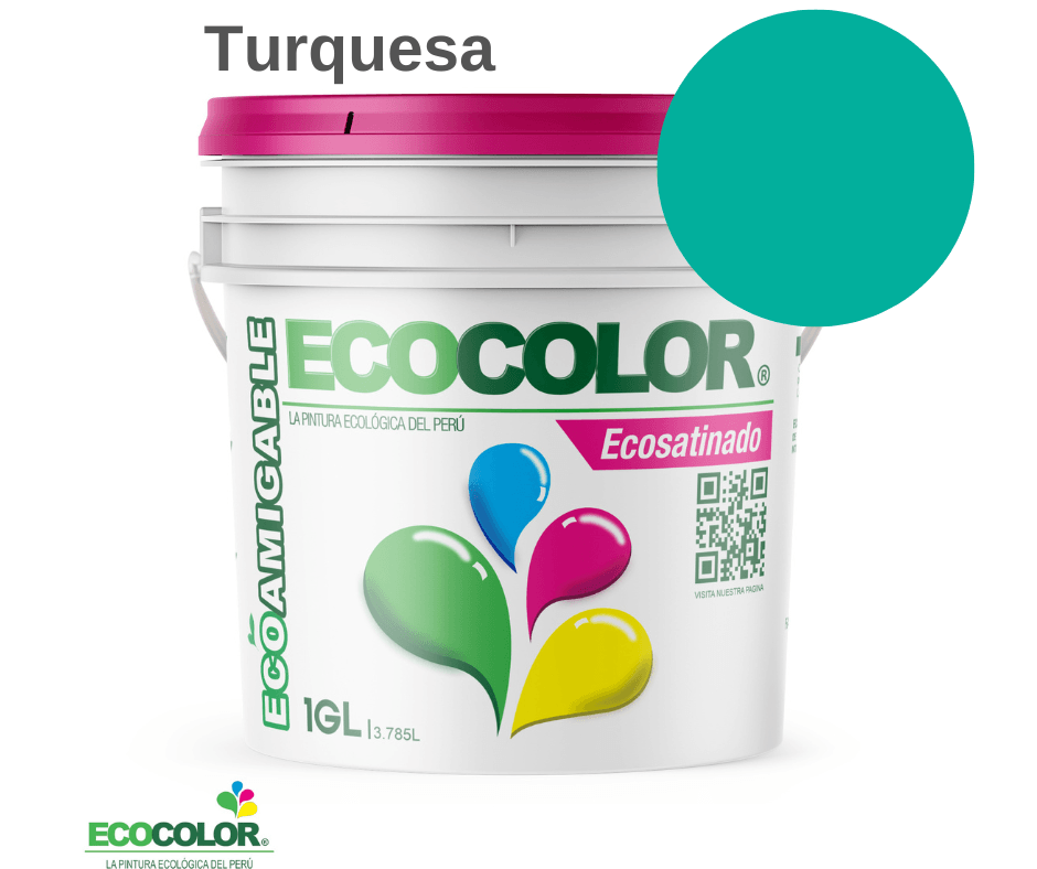 Pintura Ecológica ECOSATINADO 1 Galón Turquesa