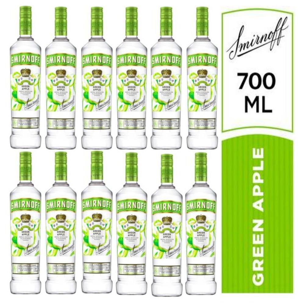 VODKA SMIRNOFF APPLE 700ML - 12 UND