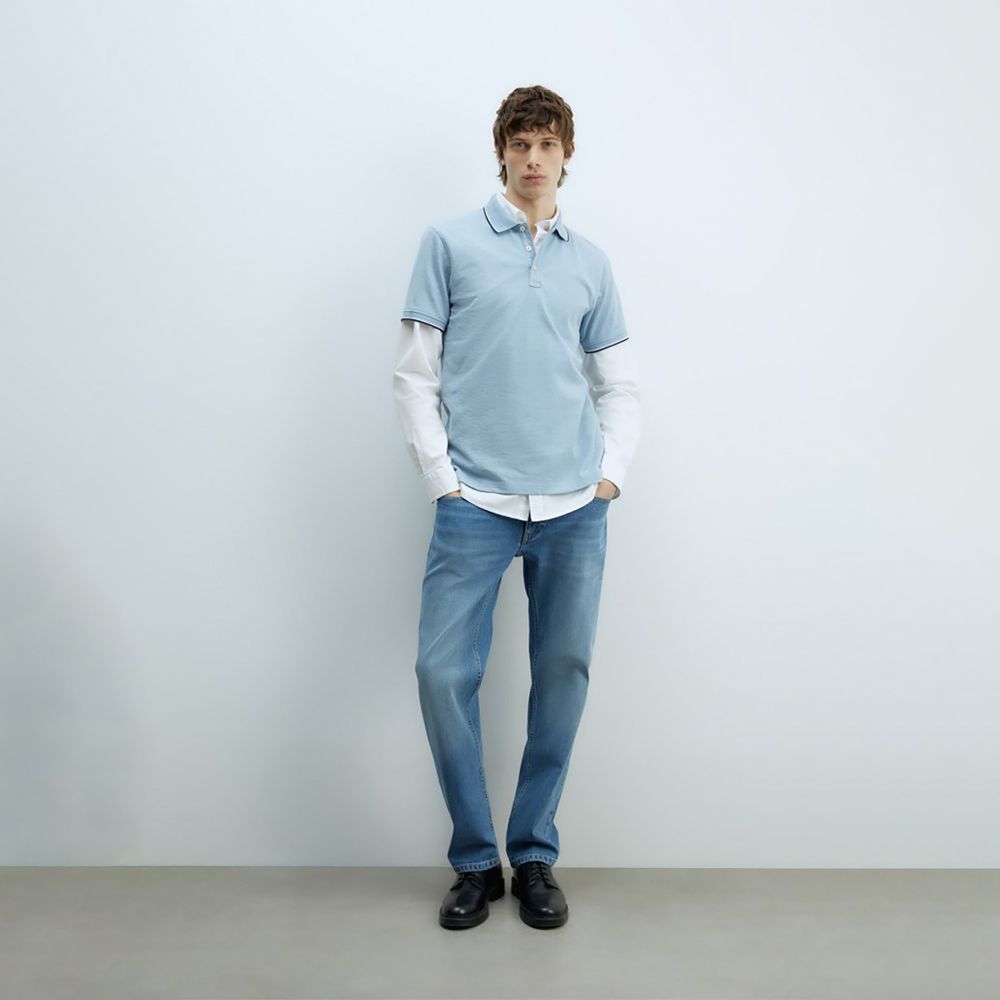 Polo Hombre Sfera Bubble Azul Oechsle Oechsle