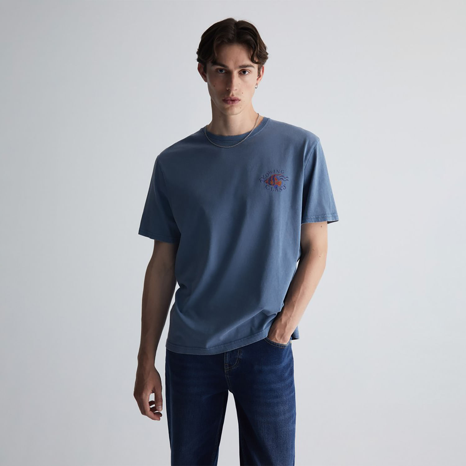 Polo Hombre Sfera Flowing Celeste