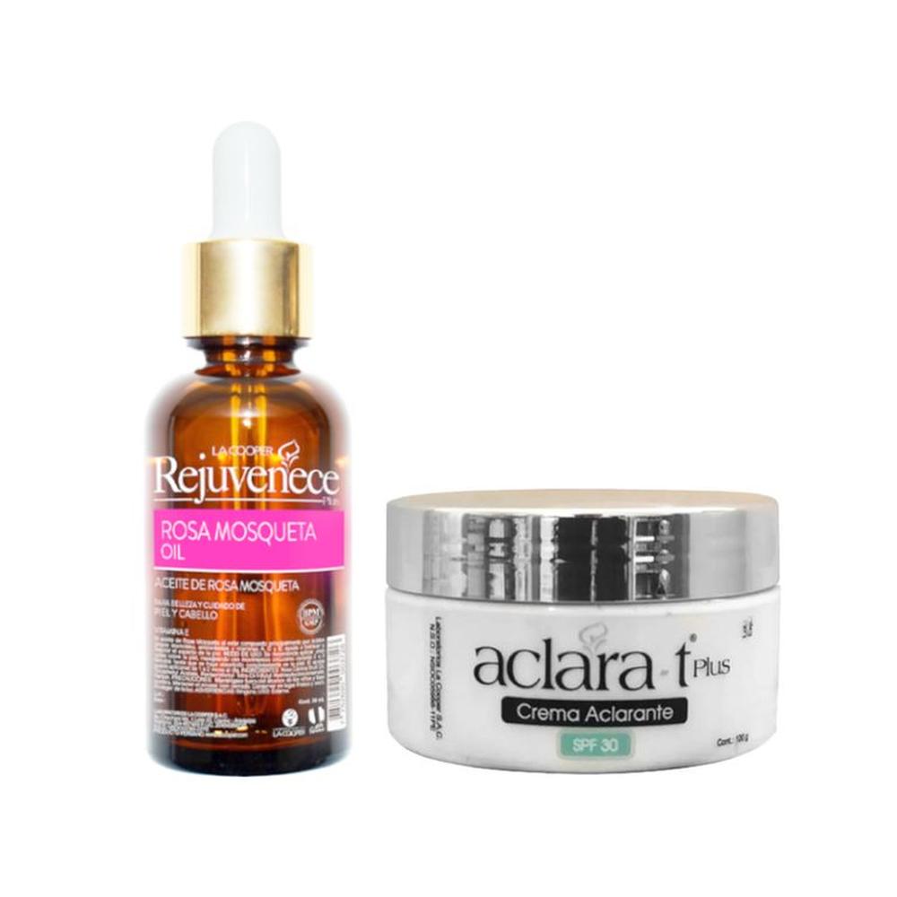 Aceite Facial de Rosa Mosqueta + Crema Aclarante con SPF 30