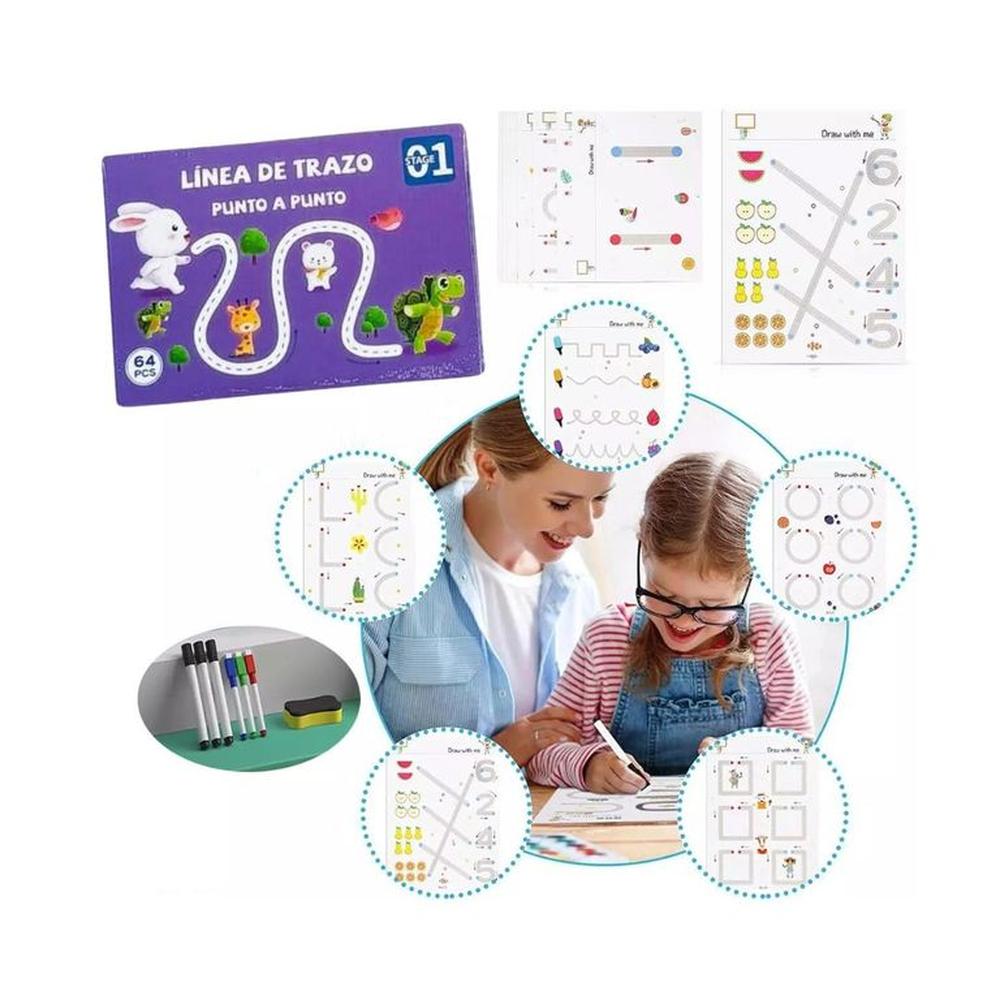 Libro de Aprendizaje Trazos Mágicos para Niños Libro de Aprendizaje Trazos Mágicos para Niños