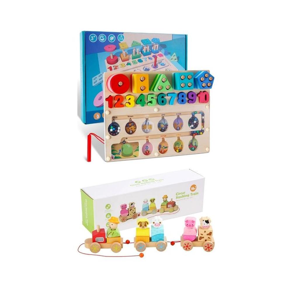 Pack Montessori Tren con Animalitos + Laberinto Magnético Pack Montessori Tren con Animalitos + Laberinto Magnético