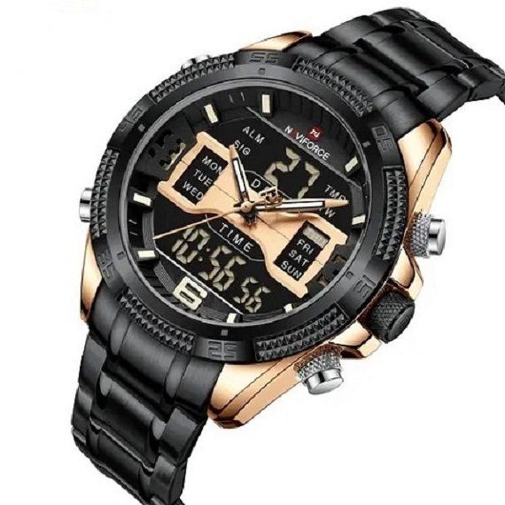 RELOJ NAVIFORCE 9201 ORO ROSA/NEGRO