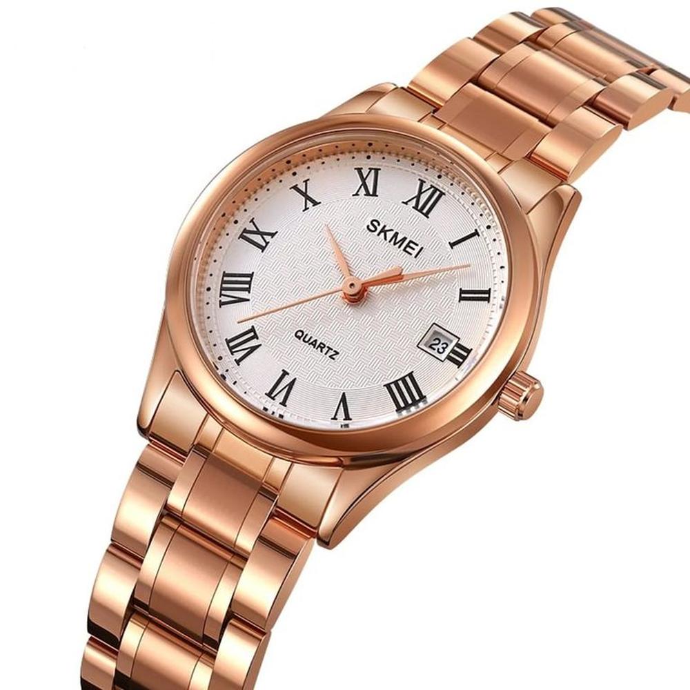 RELOJ SKMEI 2178 ORO ROSA CORREA ACERO PARA MUJER