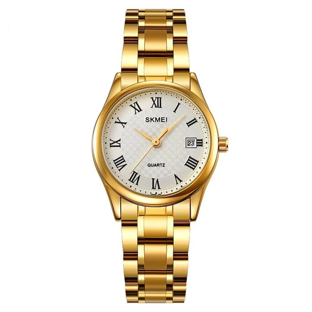 RELOJ SKMEI 2178 DORADO CORREA ACERO PARA MUJER
